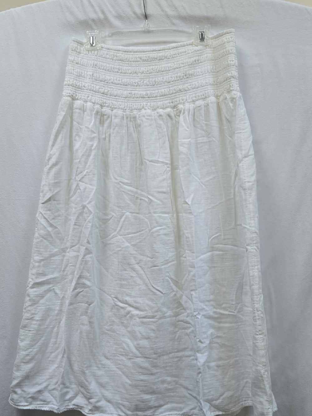 Old Navy White Smocked Waist Maxi Skirt
